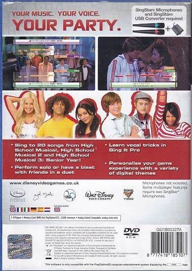 Disney Sing It High School Musical 3 Senior Year - PS2 (Genbrug)